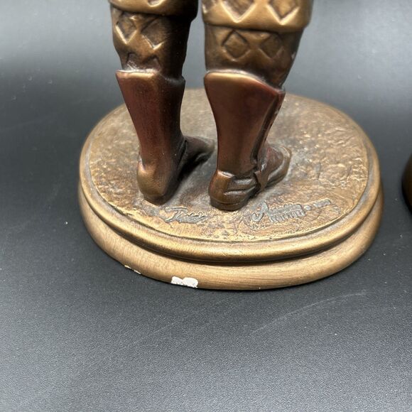 3 VTG Bronze Austin Sculpture Golf Figure Statue Woman Man Putting Boy Caddie - Picture 4 of 11